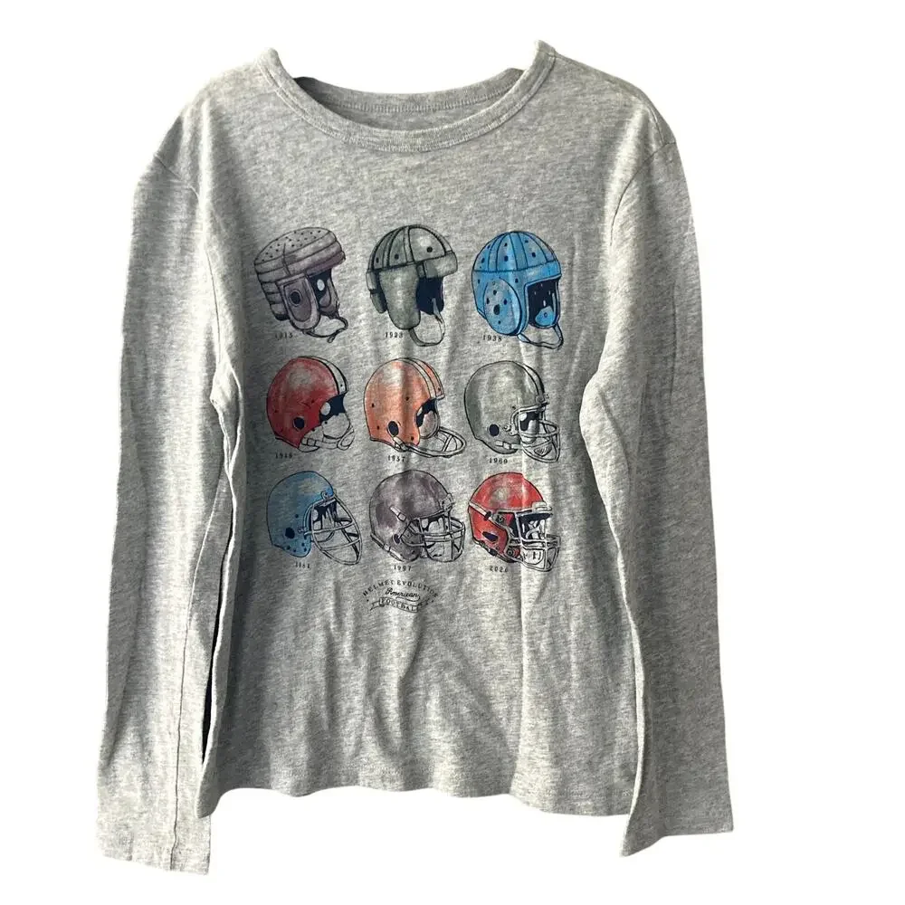 Gap Kids Football Helmet Evolution Long Sleeve Graphic Tee - Medium